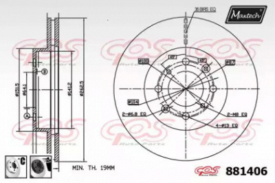 MAXTECH 8814066060 -  Тормозной диск
