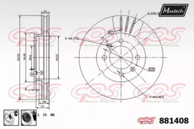 MAXTECH 8814086060 -  Тормозной диск