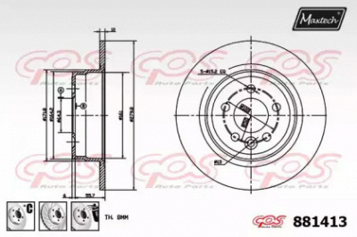 MAXTECH 8814136880 -  Тормозной диск