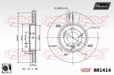 MAXTECH 8814140060 -  Тормозной диск