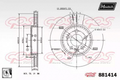 MAXTECH 8814140080 -  Тормозной диск