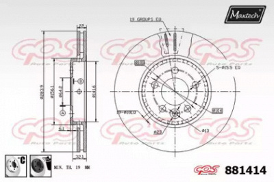 MAXTECH 8814146060 -  Тормозной диск