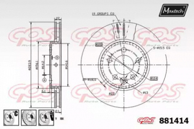 MAXTECH 8814146980 -  Тормозной диск