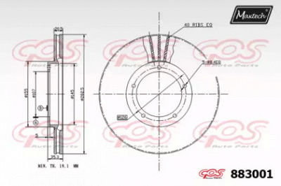 MAXTECH 8830010000 -  Тормозной диск