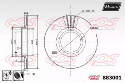 MAXTECH 8830016060 -  Тормозной диск