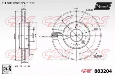 MAXTECH 8832040080 -  Тормозной диск