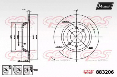 MAXTECH 8832066880 -  Тормозной диск