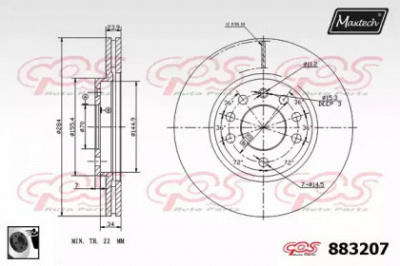 MAXTECH 8832070060 -  Тормозной диск