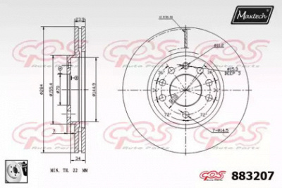 MAXTECH 8832070080 -  Тормозной диск