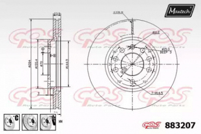 MAXTECH 8832076980 -  Тормозной диск