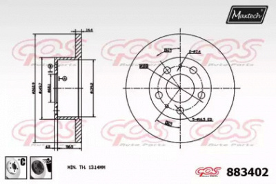 MAXTECH 8834026060 -  Тормозной диск