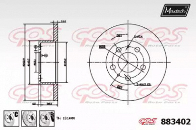 MAXTECH 8834026880 -  Тормозной диск