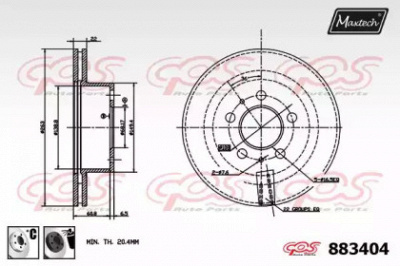 MAXTECH 8834046060 -  Тормозной диск
