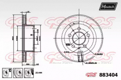 MAXTECH 8834046880 -  Тормозной диск