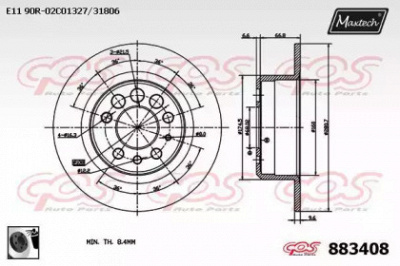 MAXTECH 8834080060 -  Тормозной диск