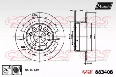 MAXTECH 8834086060 -  Тормозной диск