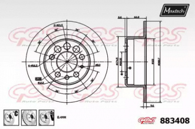 MAXTECH 8834086880 -  Тормозной диск