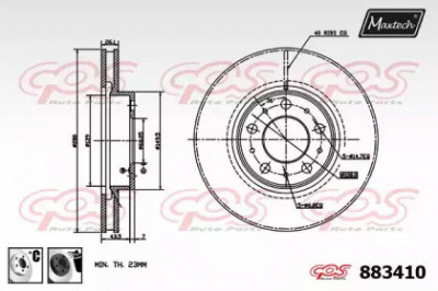 MAXTECH 8834106060 -  Тормозной диск