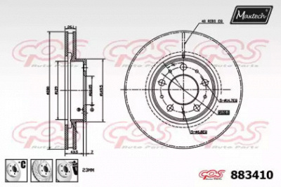 MAXTECH 8834106980 -  Тормозной диск