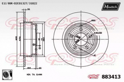 MAXTECH 8834130060 -  Тормозной диск