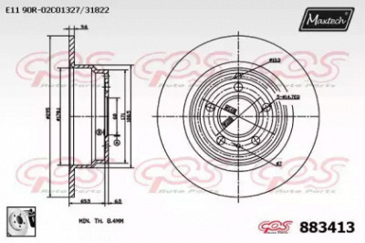 MAXTECH 8834130080 -  Тормозной диск