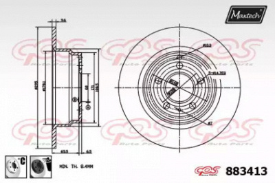 MAXTECH 8834136060 -  Тормозной диск