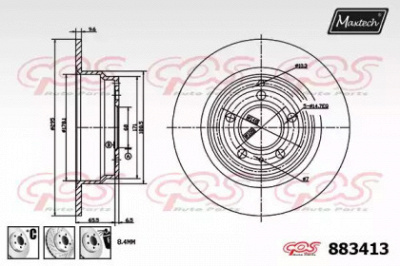 MAXTECH 8834136880 -  Тормозной диск