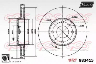 MAXTECH 8834150060 -  Тормозной диск