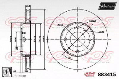 MAXTECH 8834150080 -  Тормозной диск