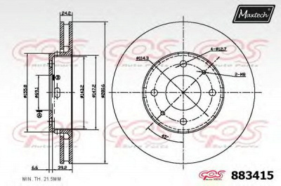 MAXTECH 8834156980 -  Тормозной диск