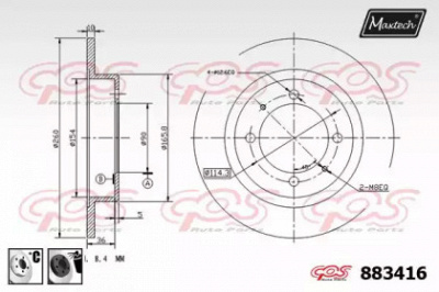 MAXTECH 8834166060 -  Тормозной диск