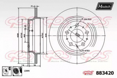 MAXTECH 8834206060 -  Тормозной диск