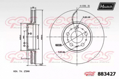 MAXTECH 8834270000 -  Тормозной диск