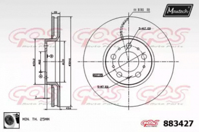 MAXTECH 8834270060 -  Тормозной диск