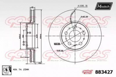 MAXTECH 8834270080 -  Тормозной диск