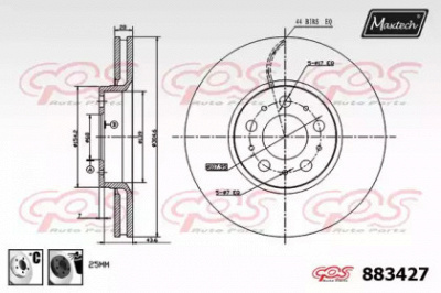 MAXTECH 8834276060 -  Тормозной диск