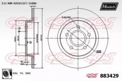 MAXTECH 8834290060 -  Тормозной диск