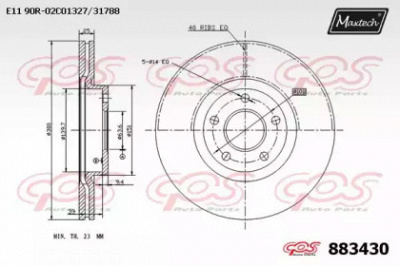 MAXTECH 8834300000 -  Тормозной диск