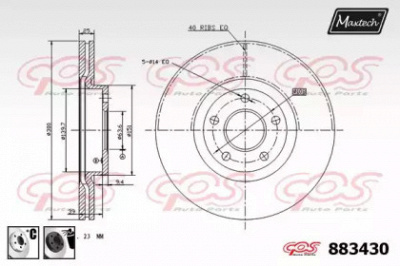 MAXTECH 8834306060 -  Тормозной диск