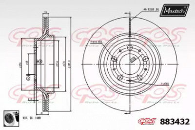MAXTECH 8834320060 -  Тормозной диск