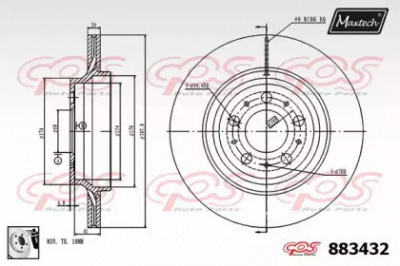 MAXTECH 8834320080 -  Тормозной диск