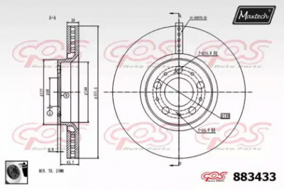 MAXTECH 8834330060 -  Тормозной диск