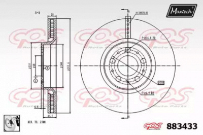 MAXTECH 8834330080 -  Тормозной диск