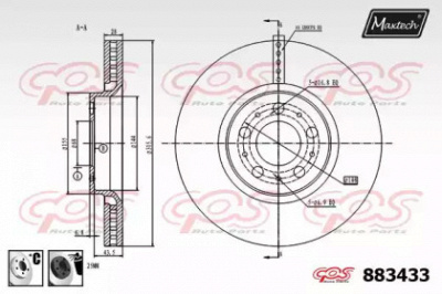 MAXTECH 8834336060 -  Тормозной диск