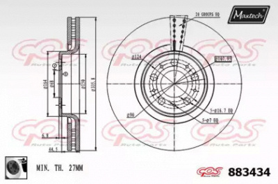 MAXTECH 8834340060 -  Тормозной диск