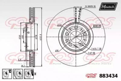 MAXTECH 8834346880 -  Тормозной диск