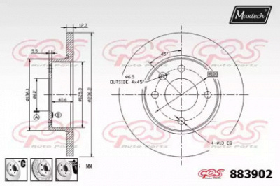 MAXTECH 8839026980 -  Тормозной диск