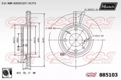 MAXTECH 8851030060 -  Тормозной диск