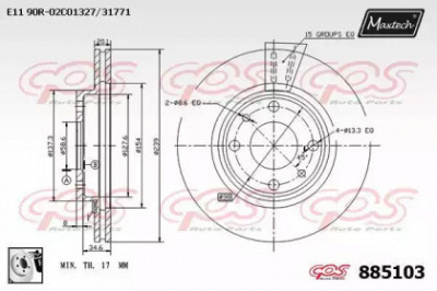 MAXTECH 8851030080 -  Тормозной диск