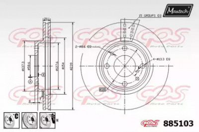 MAXTECH 8851036980 -  Тормозной диск